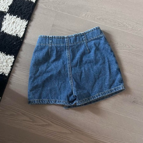 Vintage Denim Skort w/ Belt - Picture 2 of 4